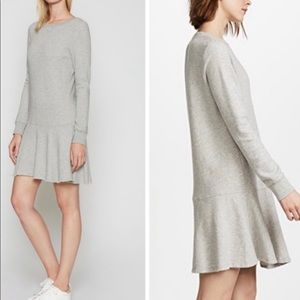 NWT Joie Runna Sweatshirt Dress with Flared Skirt, Large, Grey, Long sleeve ..